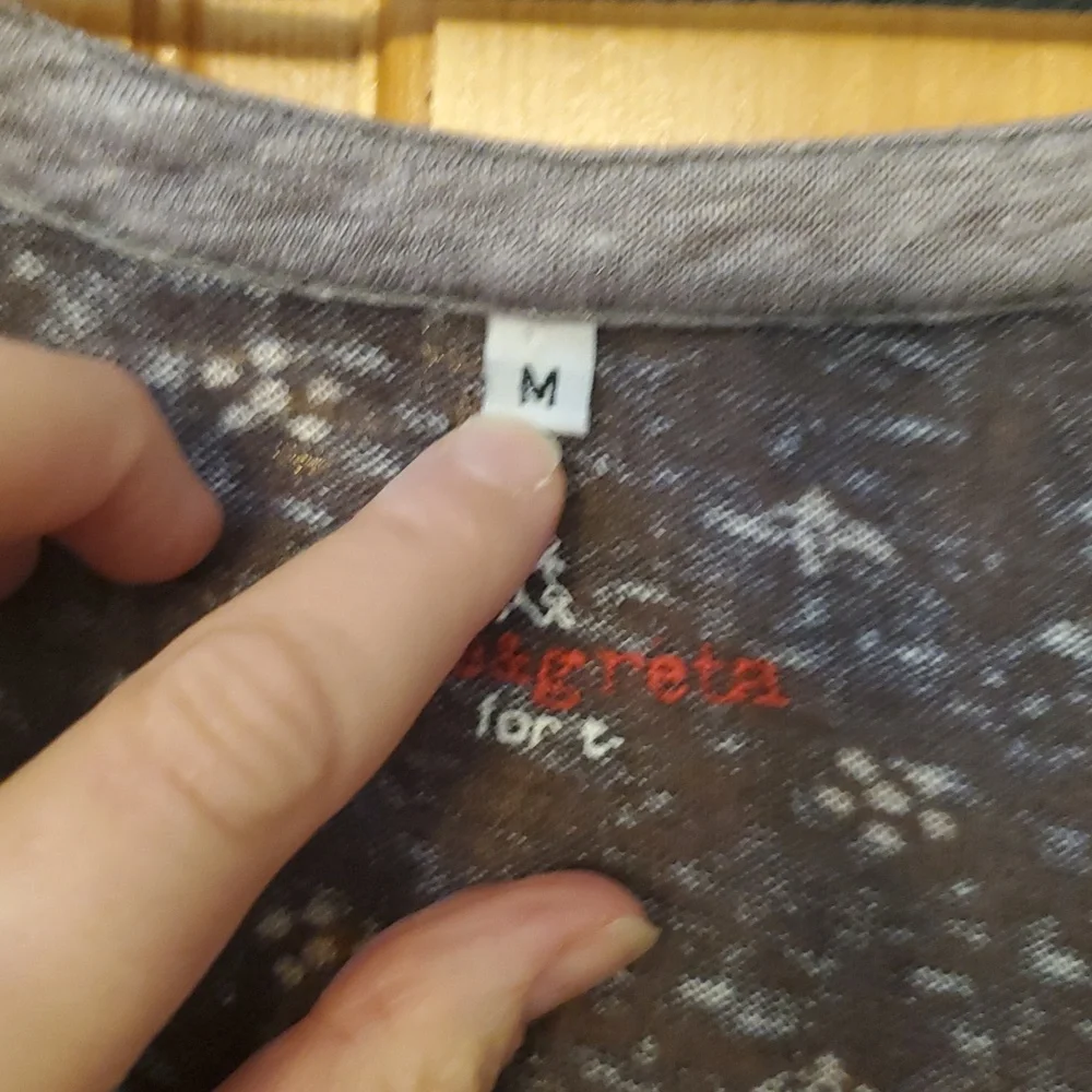 Johnny Was Pete & Greta Womans Semi Sheer‎ Linen Floral Shirt Size Medium - Picture 10 of 13
